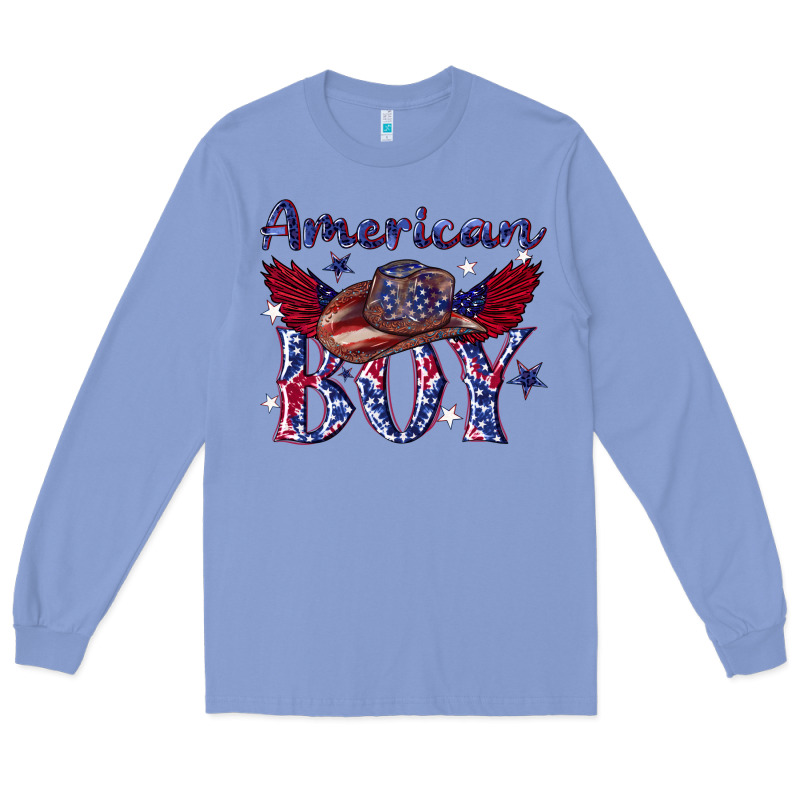 American Boy With Cowboy Long Sleeve Tee by texasbilliewilder | Teevron