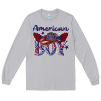 Moon Dust American boy with cowboy Long Sleeve Tee - texasbilliewilder
