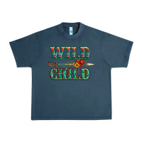 Midnight Navy wild chıld serape sunflower and gemstone with arrow Urban Heavy Tee - Artiststas