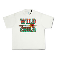 Pistachio wild chıld serape sunflower and gemstone with arrow Urban Heavy Tee - Artiststas
