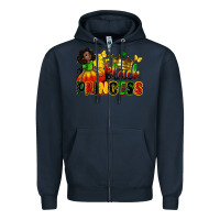 Navy Black princess juneteenth Zipper Hoodie - Zillion Design Studio