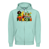 Seafoam Black princess juneteenth Zipper Hoodie - Zillion Design Studio