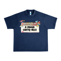 Navy proud ally Urban Heavy Tee - MaliasSmallBusiness