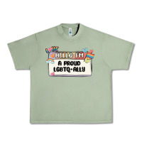 Oil Green proud ally Urban Heavy Tee - MaliasSmallBusiness