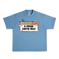 Pebble Blue proud ally Urban Heavy Tee - MaliasSmallBusiness