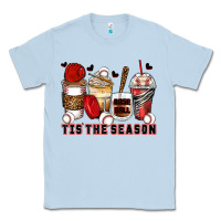 Dusty Blue tis' the season baseball coffee cups Classic Tee - Zillion Design Studio