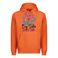 Carrot pink or blue big sister loves you Premium Hoodie - MaliasSmallBusiness