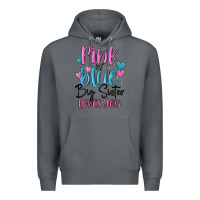Rock pink or blue big sister loves you Premium Hoodie - MaliasSmallBusiness