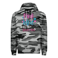 Slate Camo pink or blue big sister loves you Premium Hoodie - MaliasSmallBusiness