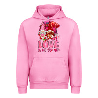 Fuchsia Pink love is in the air with gnomies Urban Hoodie - NancyCooperArtShop