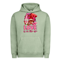 Pigment Oil Green love is in the air with gnomies Urban Hoodie - NancyCooperArtShop
