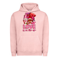 Pigment Salmon love is in the air with gnomies Urban Hoodie - NancyCooperArtShop
