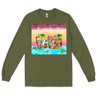 Beach Summer Coffee Cups Long Sleeve Tee | Teevron