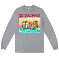Heather Grey beach summer coffee cups Long Sleeve Tee - Zillion Design Studio