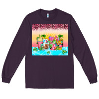 Plum beach summer coffee cups Long Sleeve Tee - Zillion Design Studio