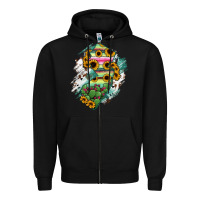 Black New jersey State Map Zipper Hoodie - RanaPortraitStore