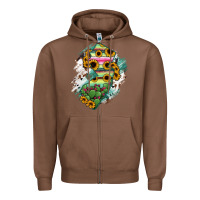 Chestnut New jersey State Map Zipper Hoodie - RanaPortraitStore