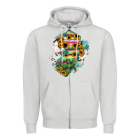 Dove Grey New jersey State Map Zipper Hoodie - RanaPortraitStore