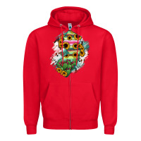 Red New jersey State Map Zipper Hoodie - RanaPortraitStore