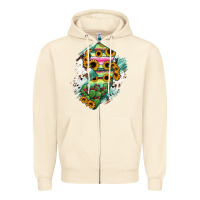 Sandshell New jersey State Map Zipper Hoodie - RanaPortraitStore