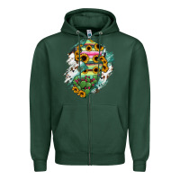 Sports Green New jersey State Map Zipper Hoodie - RanaPortraitStore