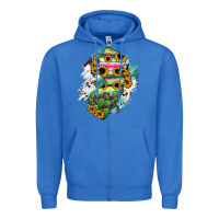 True Royal New jersey State Map Zipper Hoodie - RanaPortraitStore