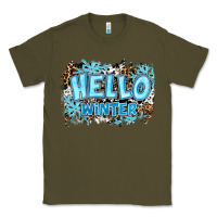 Army Green hello winter Classic Tee - RanaPortraitStore