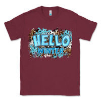 Burgundy hello winter Classic Tee - RanaPortraitStore