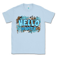 Dusty Blue hello winter Classic Tee - RanaPortraitStore