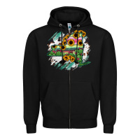 Black New York State Map Zipper Hoodie - RanaPortraitStore