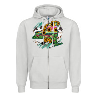 Dove Grey New York State Map Zipper Hoodie - RanaPortraitStore