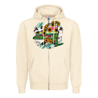 Sandshell New York State Map Zipper Hoodie - RanaPortraitStore