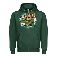 Sports Green New York State Map Zipper Hoodie - RanaPortraitStore
