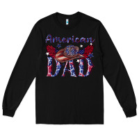 Black American dad with cowboy Long Sleeve Tee - texasbilliewilder