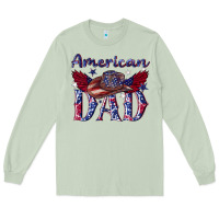 Matcha American dad with cowboy Long Sleeve Tee - texasbilliewilder