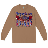 Toasted Coconut American dad with cowboy Long Sleeve Tee - texasbilliewilder