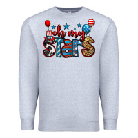 Heather Grey oh my stars 4th of july Premium Sweatshirt - Jasminsmagicworld