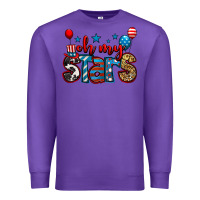 Purple oh my stars 4th of july Premium Sweatshirt - Jasminsmagicworld