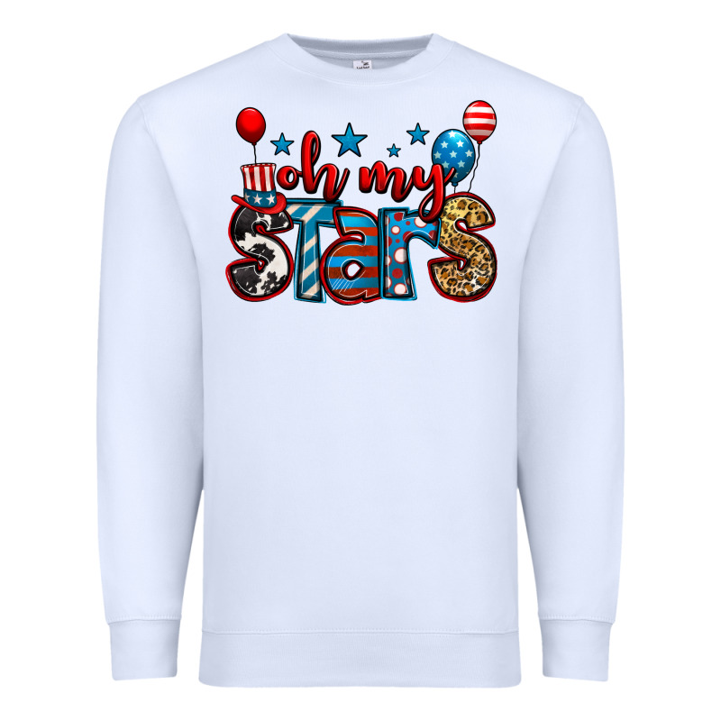 Oh My Stars 4th Of July Premium Sweatshirt by Jasminsmagicworld | Teevron