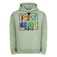 Pigment Oil Green 1st grade vibes Urban Hoodie - MaliasSmallBusiness