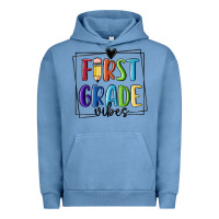 Pigment Pebble Blue 1st grade vibes Urban Hoodie - MaliasSmallBusiness