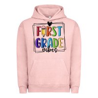 Pigment Salmon 1st grade vibes Urban Hoodie - MaliasSmallBusiness
