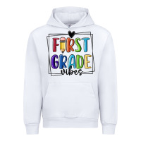 White 1st grade vibes Urban Hoodie - MaliasSmallBusiness
