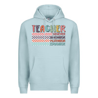 Blue Mist retro teacher Premium Hoodie - MaliasSmallBusiness
