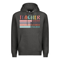 Charcoal Heather retro teacher Premium Hoodie - MaliasSmallBusiness