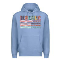 Colony Blue retro teacher Premium Hoodie - MaliasSmallBusiness