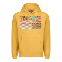 Mustard retro teacher Premium Hoodie - MaliasSmallBusiness