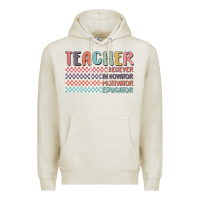 Oatmeal Heather retro teacher Premium Hoodie - MaliasSmallBusiness