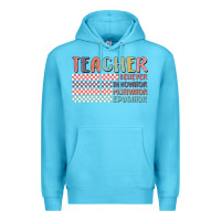 Ocean Blue retro teacher Premium Hoodie - MaliasSmallBusiness