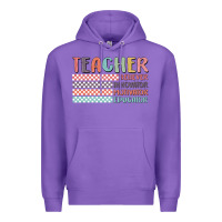 Purple retro teacher Premium Hoodie - MaliasSmallBusiness